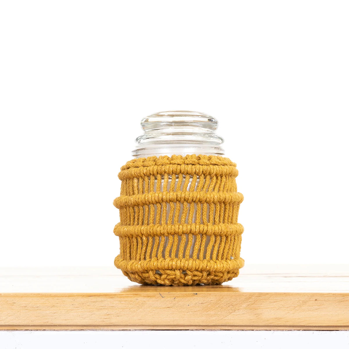 Yellow Meander Candle Jar