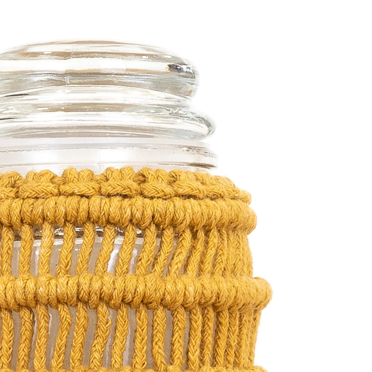 Yellow Meander Candle Jar